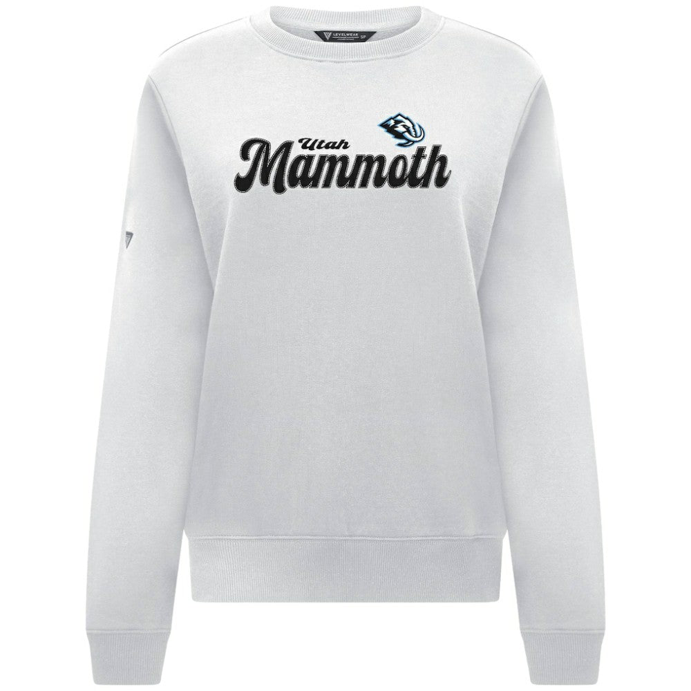 Utah Mammoth - Levelwear Women's Yvette Big Script Tri-Blend Sweatshirt White