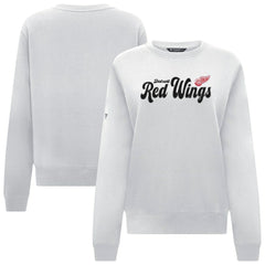 Detroit Red Wings - Levelwear Women's Yvette Big Script Tri-Blend Sweatshirt White