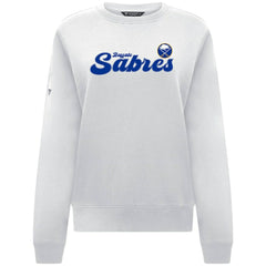 Buffalo Sabres - Levelwear Women's Yvette Big Script Tri-Blend Sweatshirt White