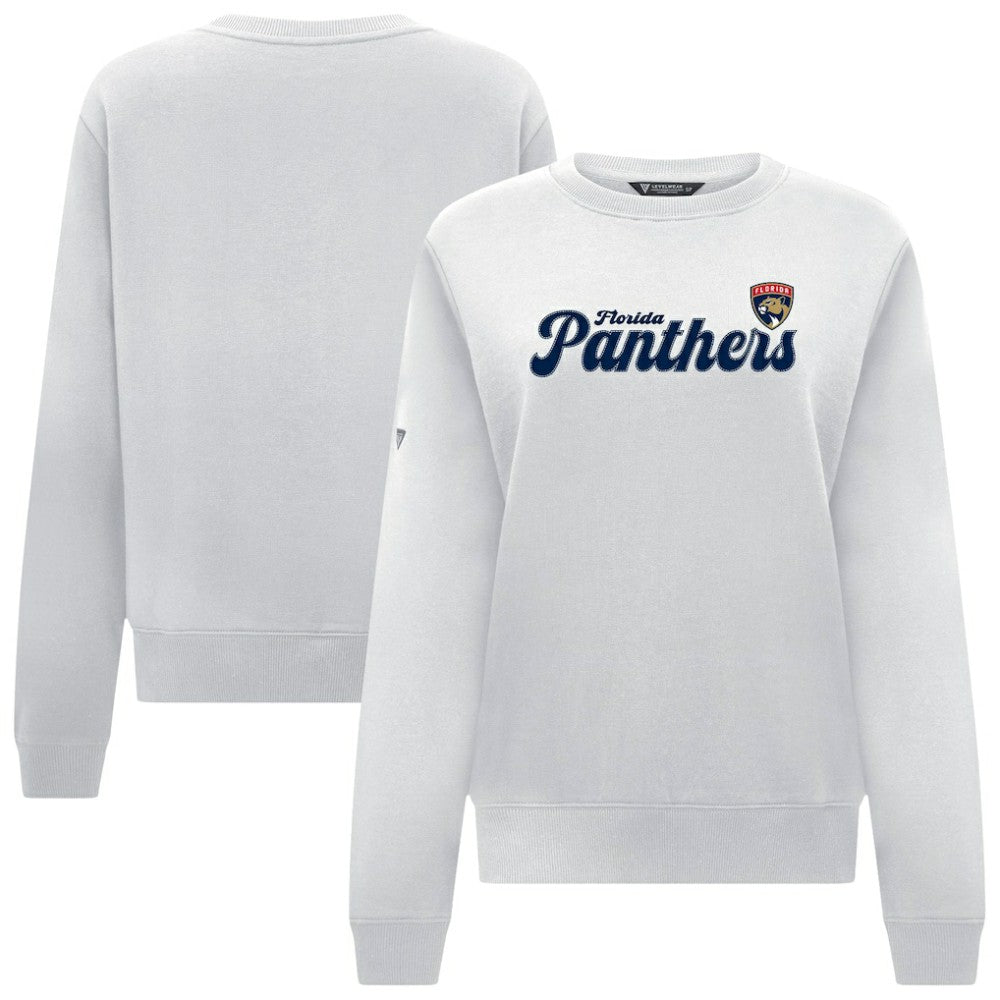 Florida Panthers - Levelwear Women's Yvette Big Script Tri-Blend Sweatshirt White