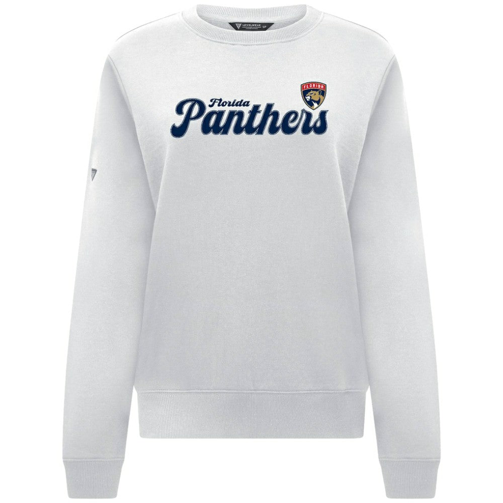Florida Panthers - Levelwear Women's Yvette Big Script Tri-Blend Sweatshirt White