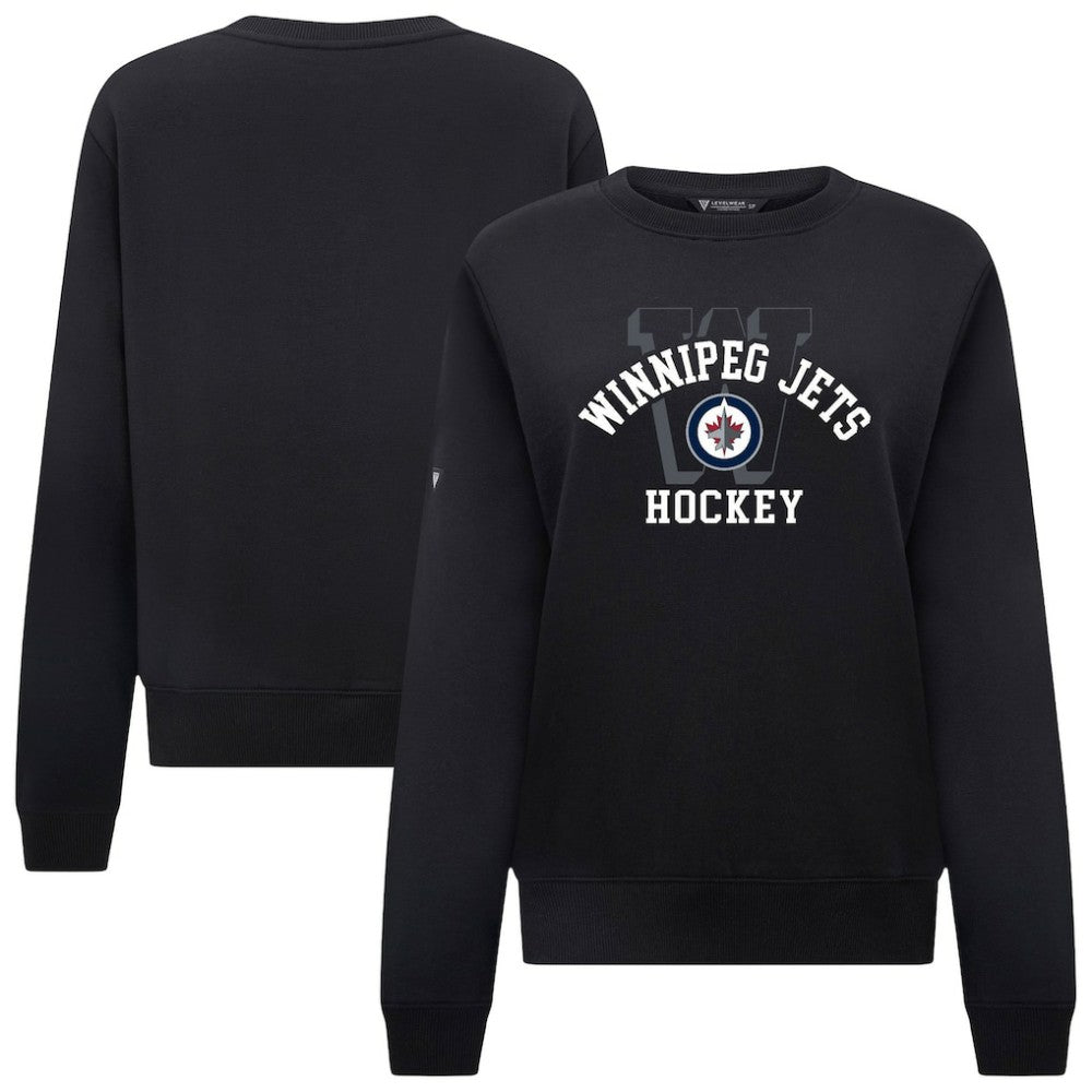 Winnipeg Jets - Levelwear Women's Yvette Limelight Big Letter Sweatshirt Black