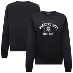 Winnipeg Jets - Levelwear Women's Yvette Limelight Big Letter Sweatshirt Black