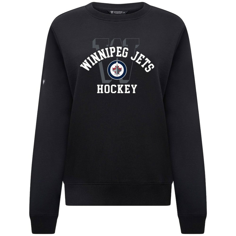 Winnipeg Jets - Levelwear Women's Yvette Limelight Big Letter Sweatshirt Black