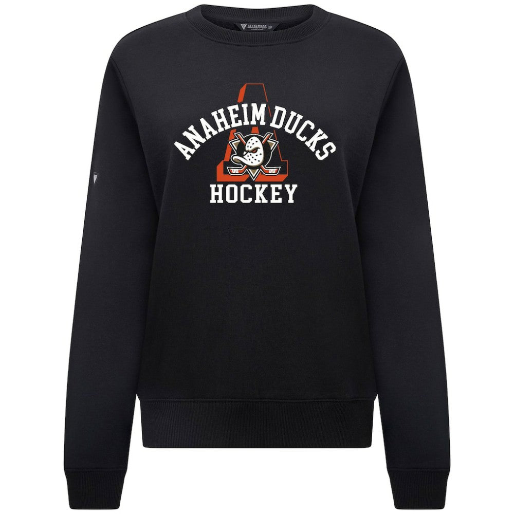 Anaheim Ducks - Levelwear Women's Yvette Limelight Big Letter Sweatshirt Black