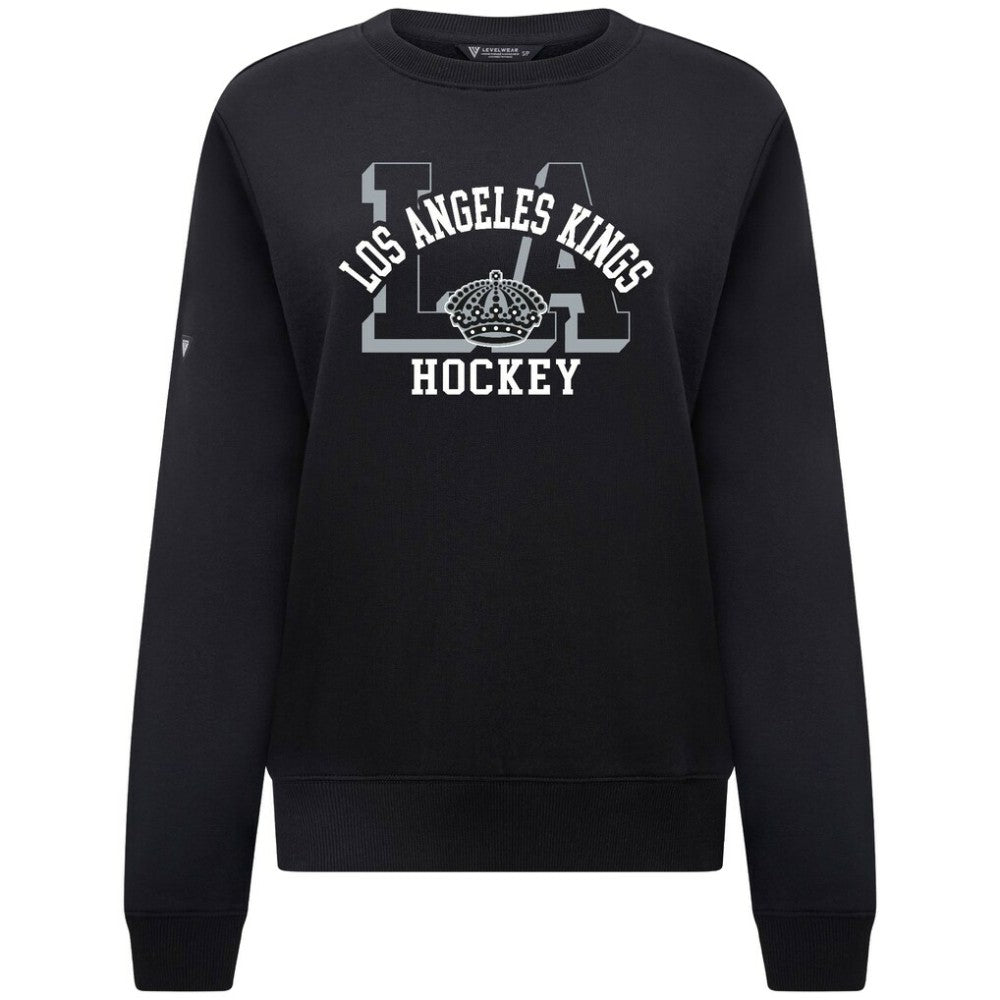 Los Angeles Kings - Levelwear Women's Yvette Limelight Big Letter Sweatshirt Black
