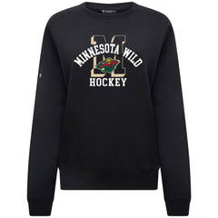 Minnesota Wild - Levelwear Women's Yvette Limelight Big Letter Sweatshirt Black