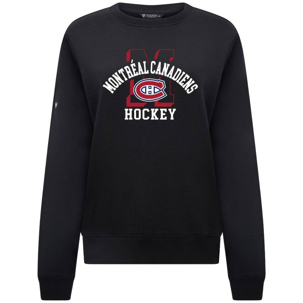 Montreal Canadiens - Levelwear Women's Yvette Limelight Big Letter Sweatshirt Black