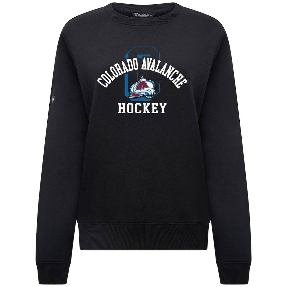Colorado Avalanche - Levelwear Women's Yvette Limelight Big Letter Sweatshirt Black