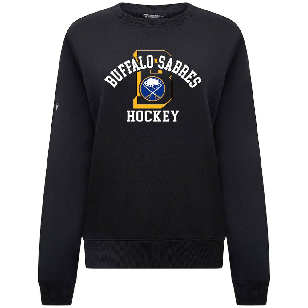 Buffalo Sabres - Levelwear Women's Yvette Limelight Big Letter Sweatshirt Black