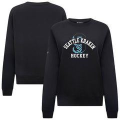 Seattle Kraken Levelwear Women's Yvette Limelight Big Letter Sweatshirt Black