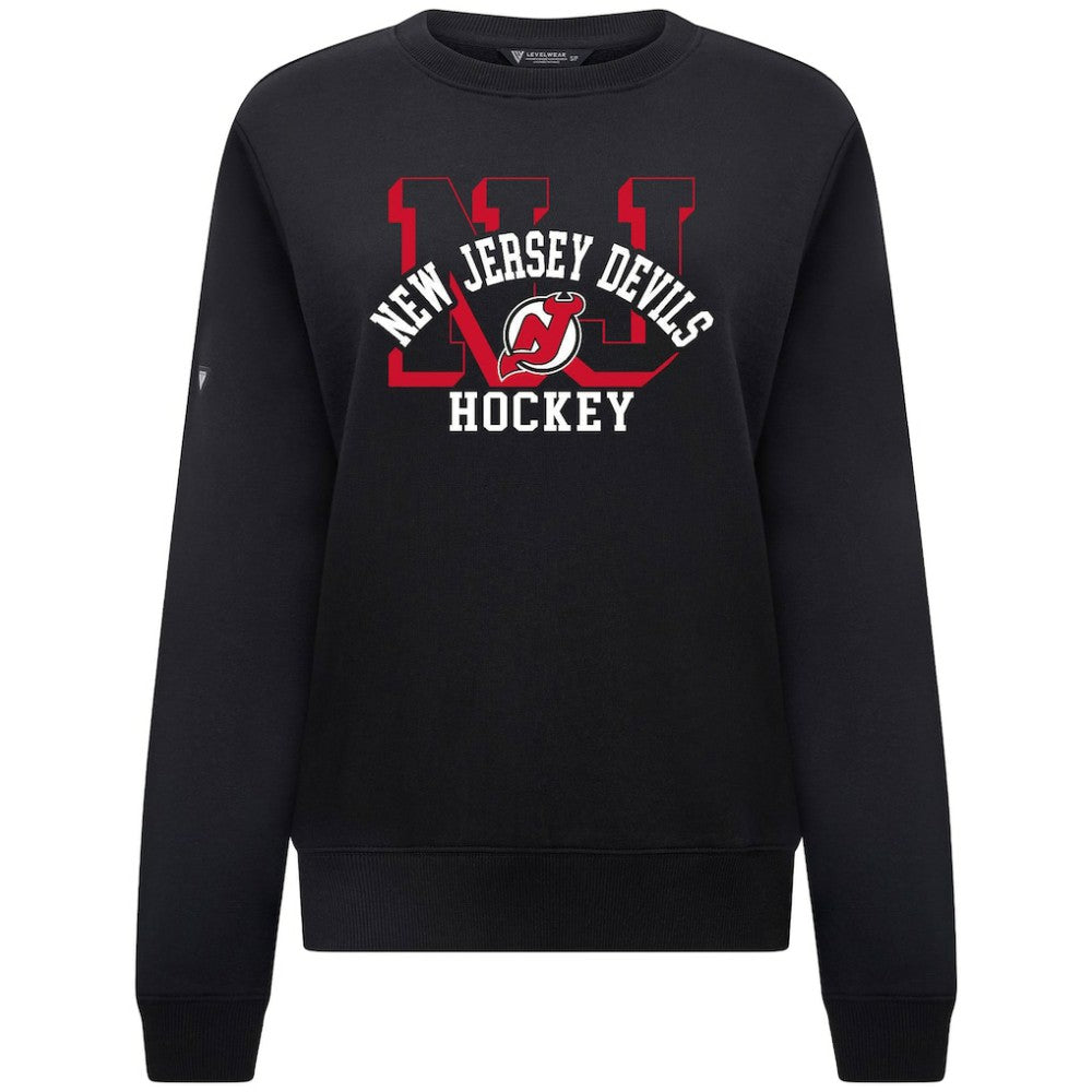 New Jersey Devils - Levelwear Women's Yvette Limelight Big Letter Sweatshirt Black