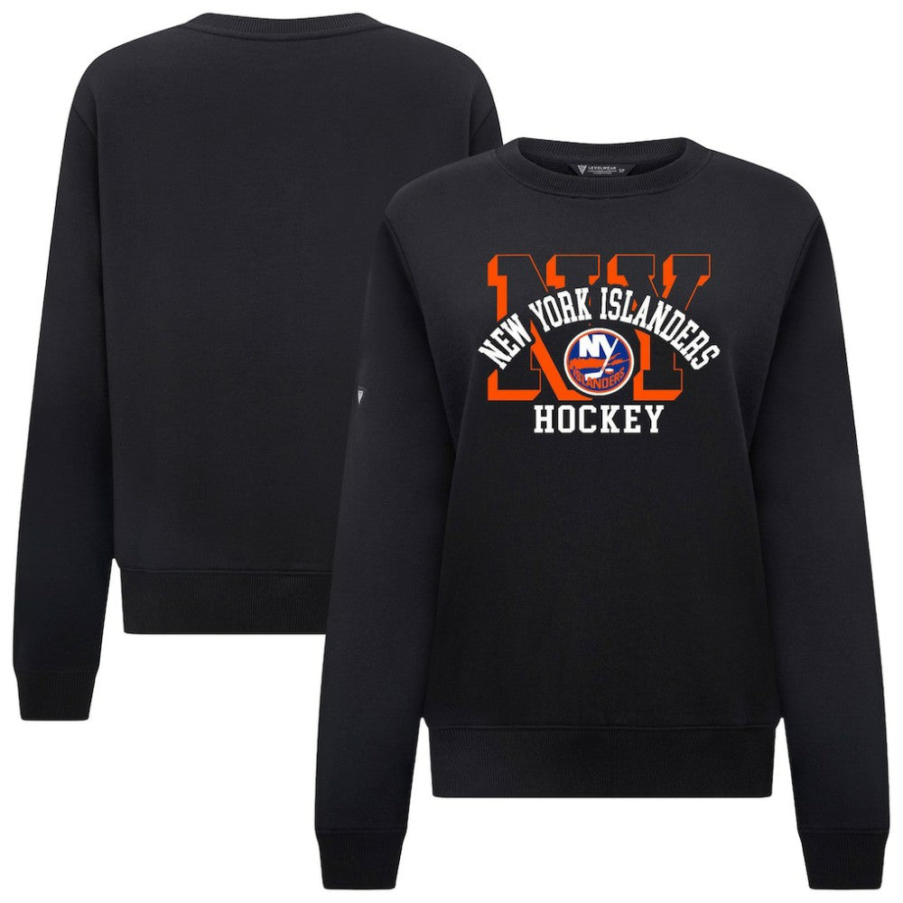 New York Islanders - Levelwear Women's Yvette Limelight Big Letter Sweatshirt Black