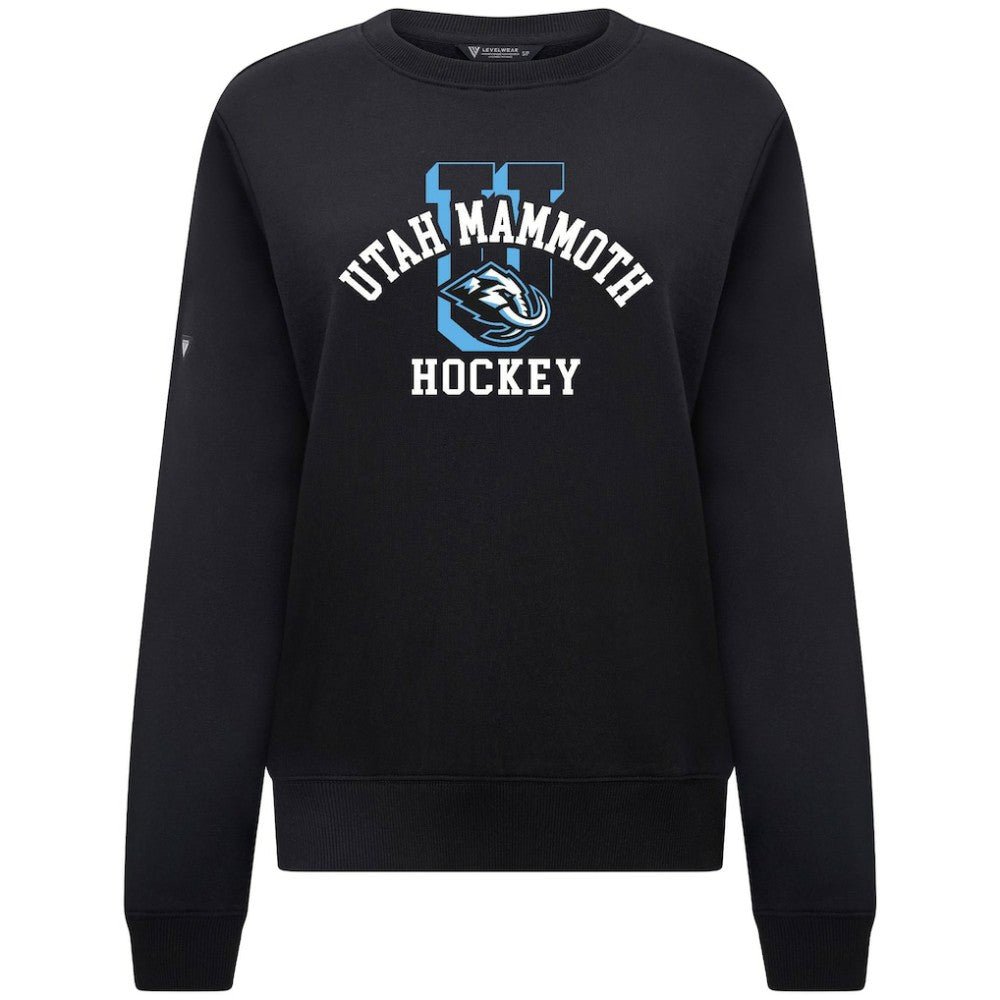 Utah Mammoth - Levelwear Women's Yvette Limelight Big Letter Sweatshirt Black