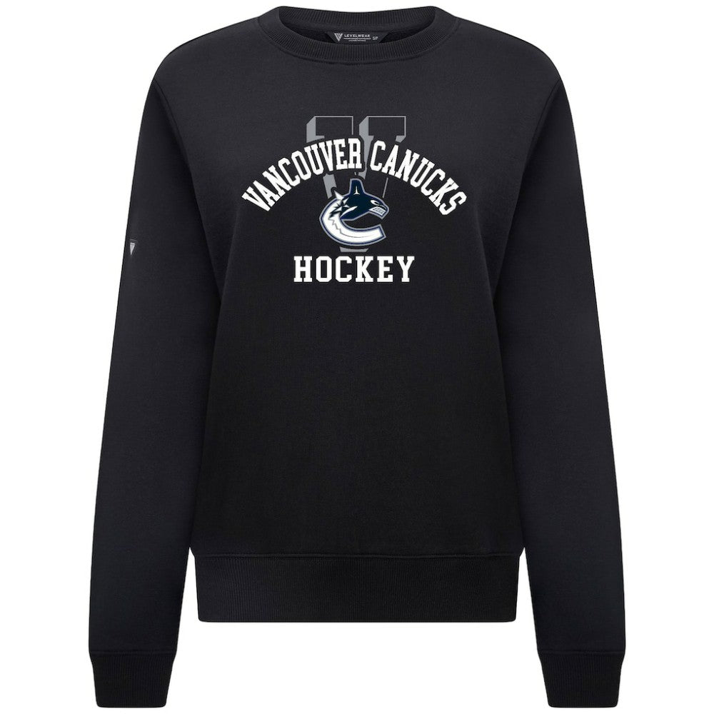 Vancouver Canucks - Levelwear Women's Yvette Limelight Big Letter Sweatshirt Black