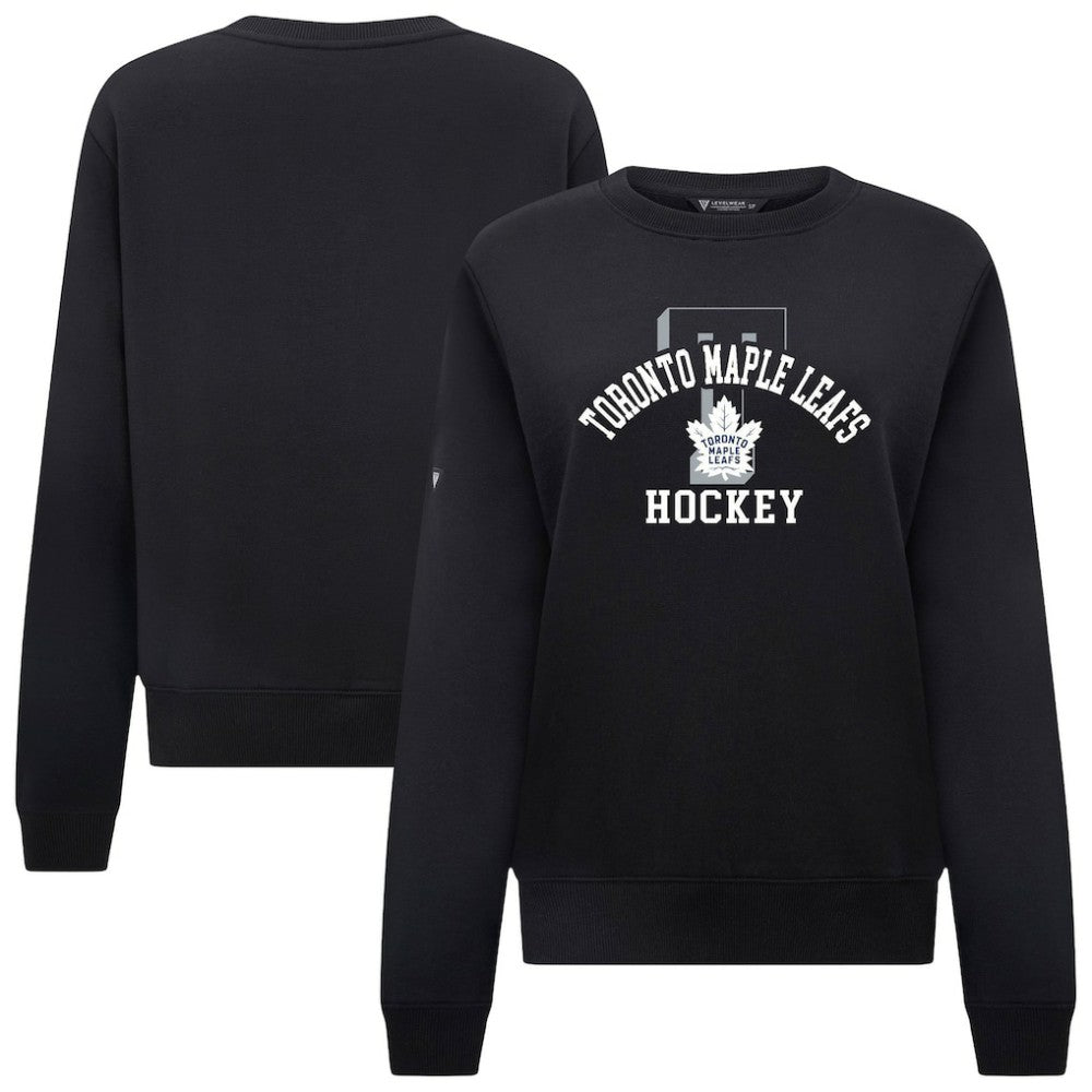 Toronto Maple Leafs - Levelwear Women's Yvette Limelight Big Letter Sweatshirt Black