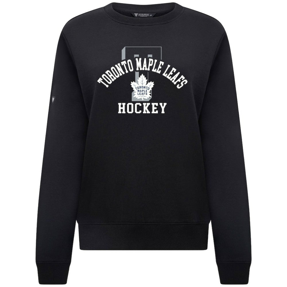 Toronto Maple Leafs - Levelwear Women's Yvette Limelight Big Letter Sweatshirt Black