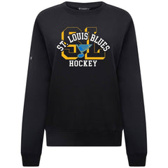 St. Louis Blues - Levelwear Women's Yvette Limelight Big Letter Sweatshirt Black