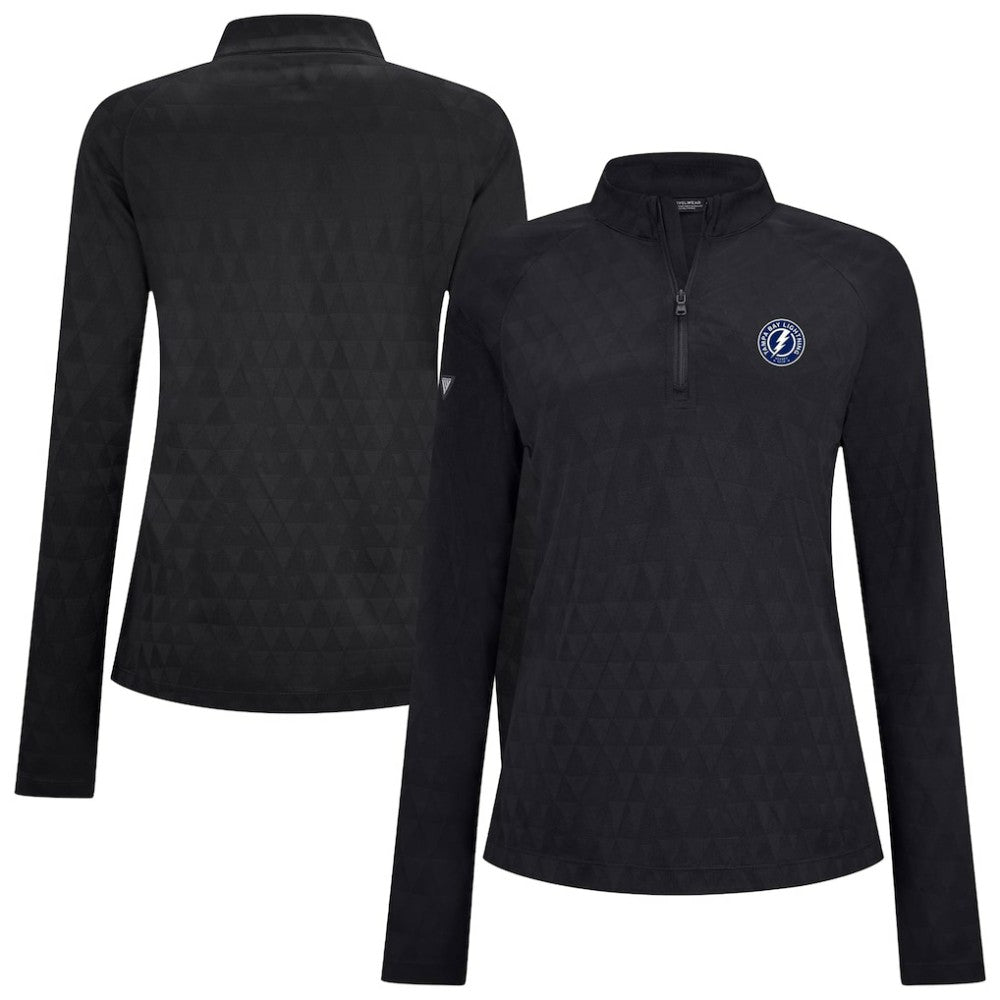 Tampa Bay Lightning - Levelwear Women's Spike Raglan Quarter-Zip Top Black