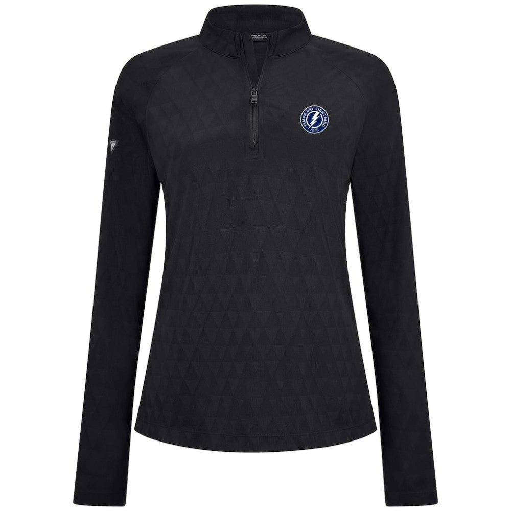 Tampa Bay Lightning - Levelwear Women's Spike Raglan Quarter-Zip Top Black