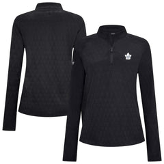 Toronto Maple Leafs - Levelwear Women's Spike Raglan Quarter-Zip Top Black