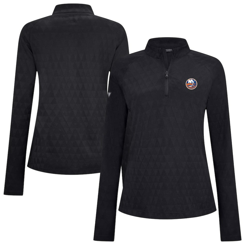 New York Islanders - Levelwear Women's Spike Raglan Quarter-Zip Top Black