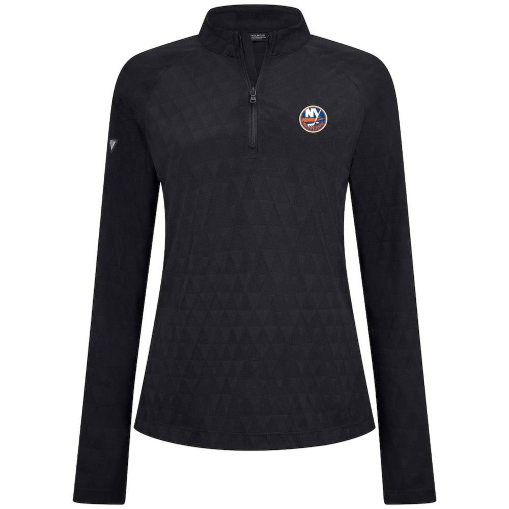 New York Islanders - Levelwear Women's Spike Raglan Quarter-Zip Top Black