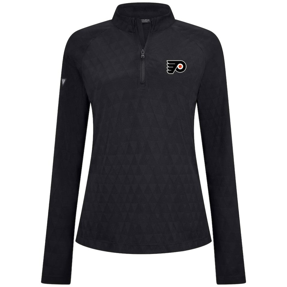 Philadelphia Flyers - Levelwear Women's Spike Raglan Quarter-Zip Top Black