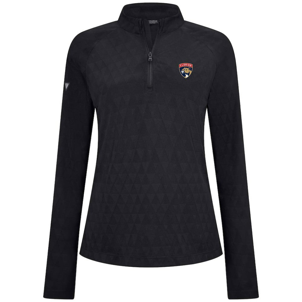 Florida Panthers - Levelwear Women's Spike Raglan Quarter-Zip Top Black