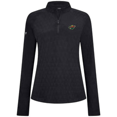 Minnesota Wild - Levelwear Women's Spike Raglan Quarter-Zip Top Black
