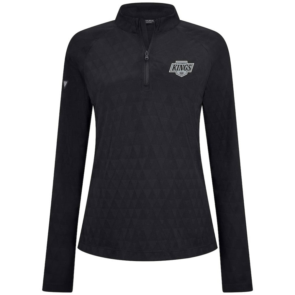 Los Angeles Kings - Levelwear Women's Spike Raglan Quarter-Zip Top Black