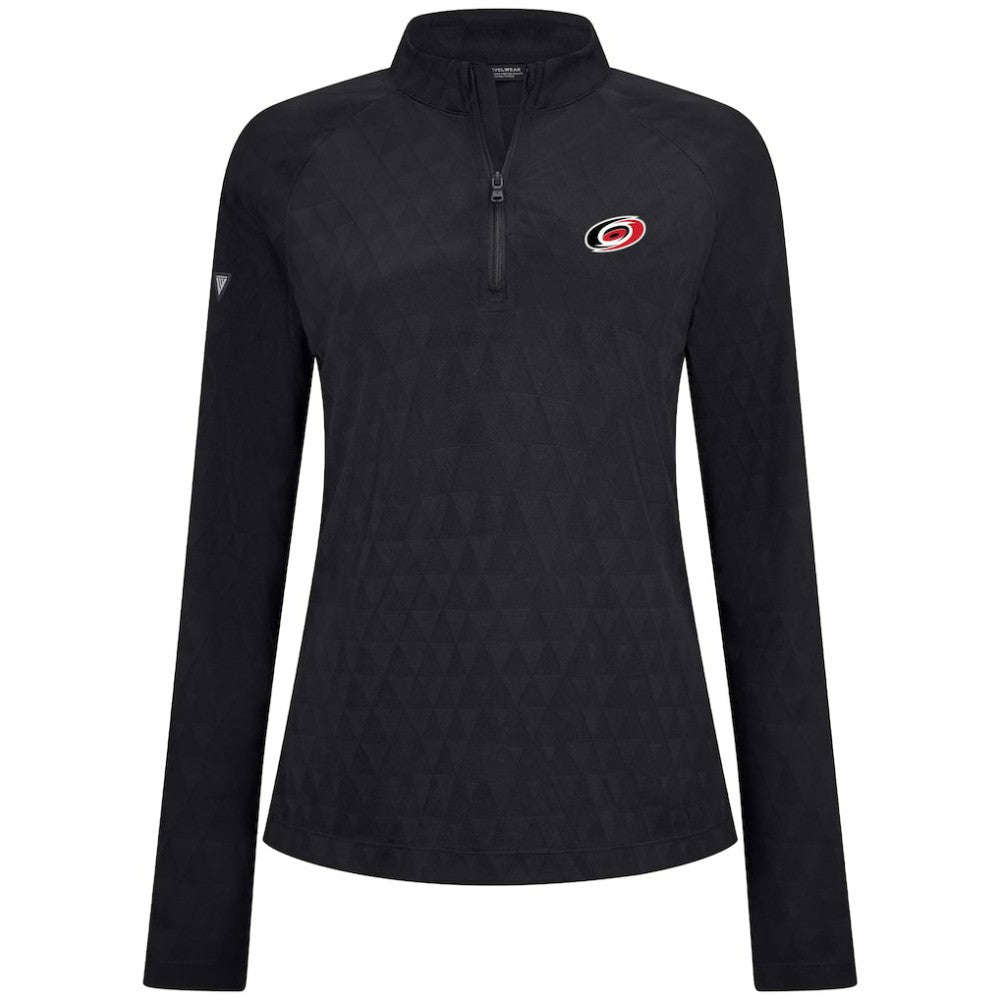 Carolina Hurricanes - Levelwear Women's Spike Raglan Quarter-Zip Top Black