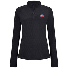 Montreal Canadiens - Levelwear Women's Spike Raglan Quarter-Zip Top Black