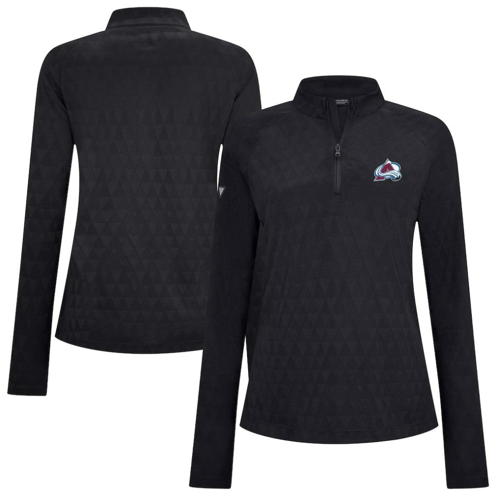 Colorado Avalanche - Levelwear Women's Spike Raglan Quarter-Zip Top Black