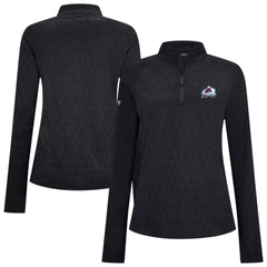 Colorado Avalanche - Levelwear Women's Spike Raglan Quarter-Zip Top Black
