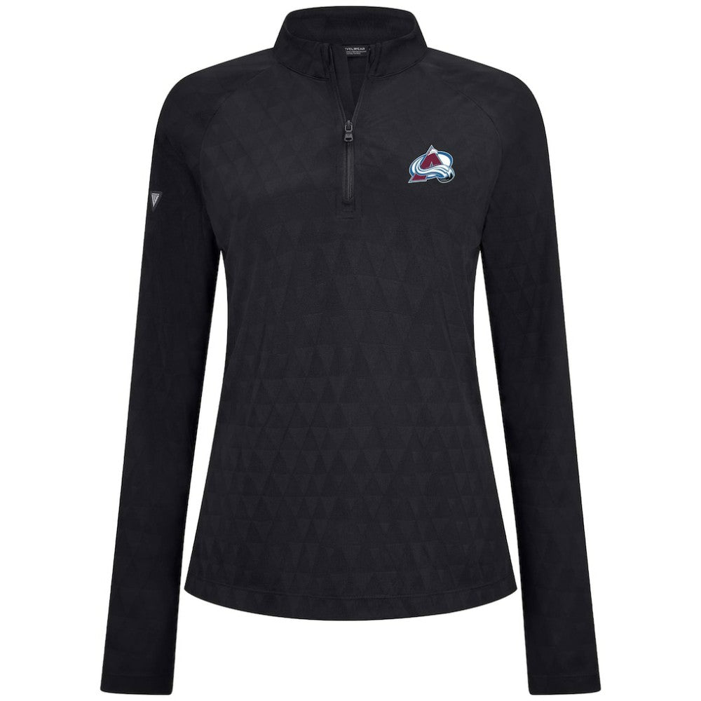 Colorado Avalanche - Levelwear Women's Spike Raglan Quarter-Zip Top Black