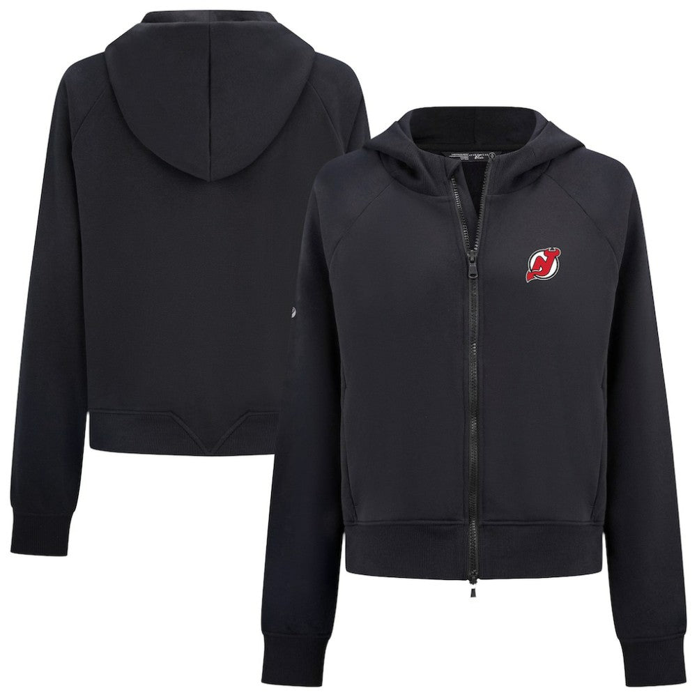 New Jersey Devils - Levelwear Women's Judd Raglan Full-Zip Hoodie Black