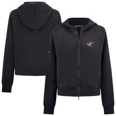 Columbus Blue Jackets - Levelwear Women's Judd Raglan Full-Zip Hoodie Black