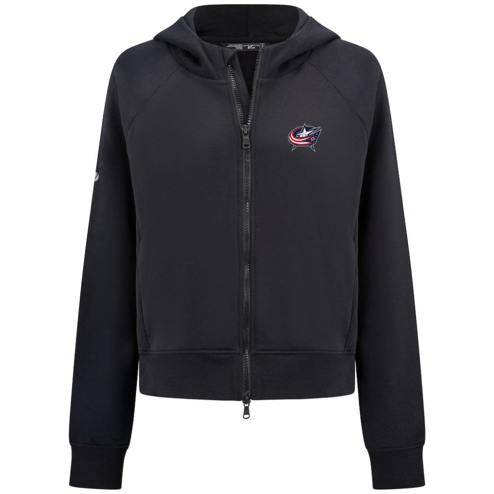 Columbus Blue Jackets - Levelwear Women's Judd Raglan Full-Zip Hoodie Black