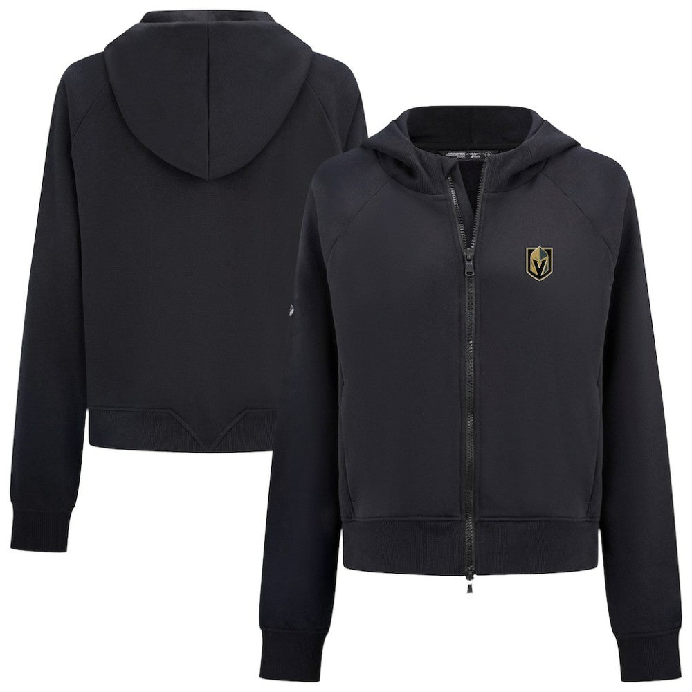Vegas Golden Knights Levelwear Women's Judd Raglan Full-Zip Hoodie Black