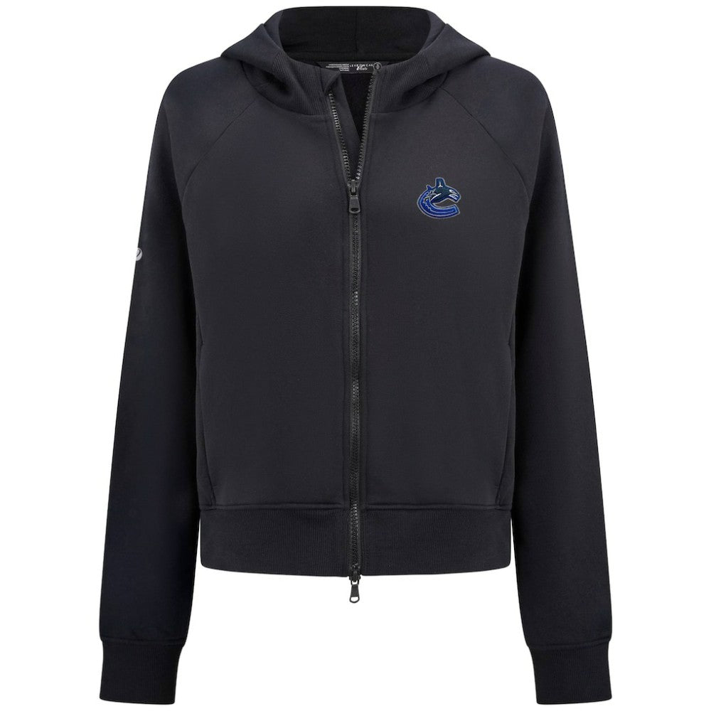 Vancouver Canucks - Levelwear Women's Judd Raglan Full-Zip Hoodie Black
