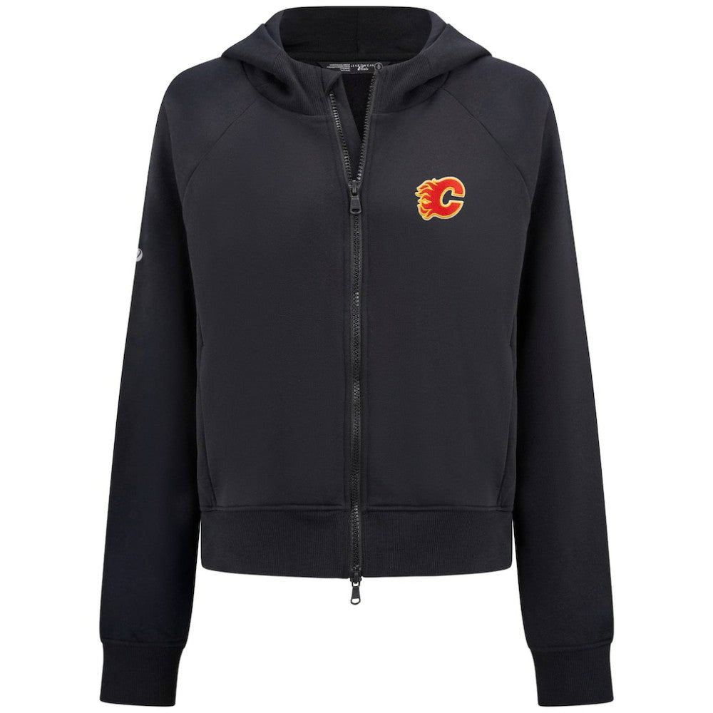 Calgary Flames - Levelwear Women's Judd Raglan Full-Zip Hoodie Black