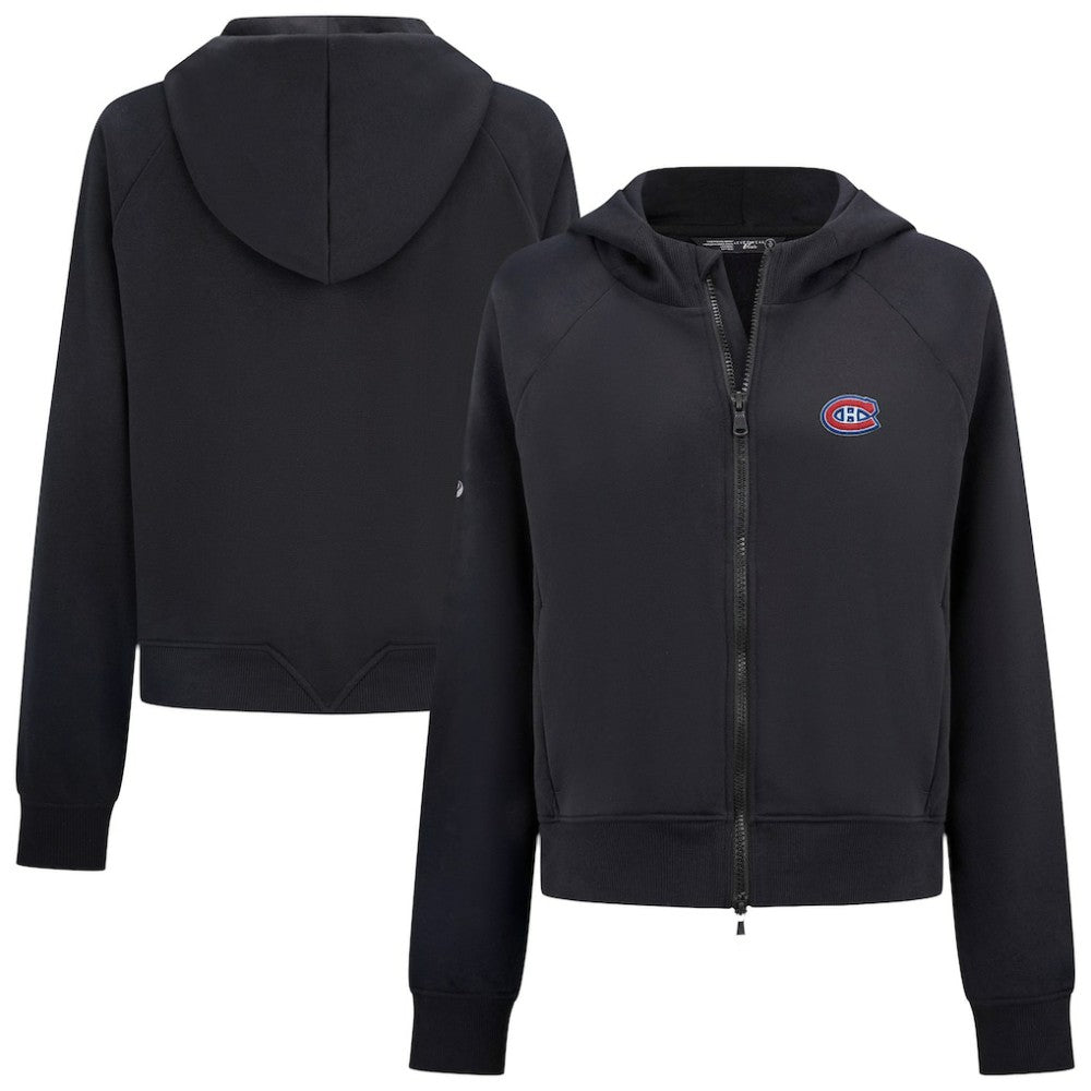 Montreal Canadiens - Levelwear Women's Judd Raglan Full-Zip Hoodie Black