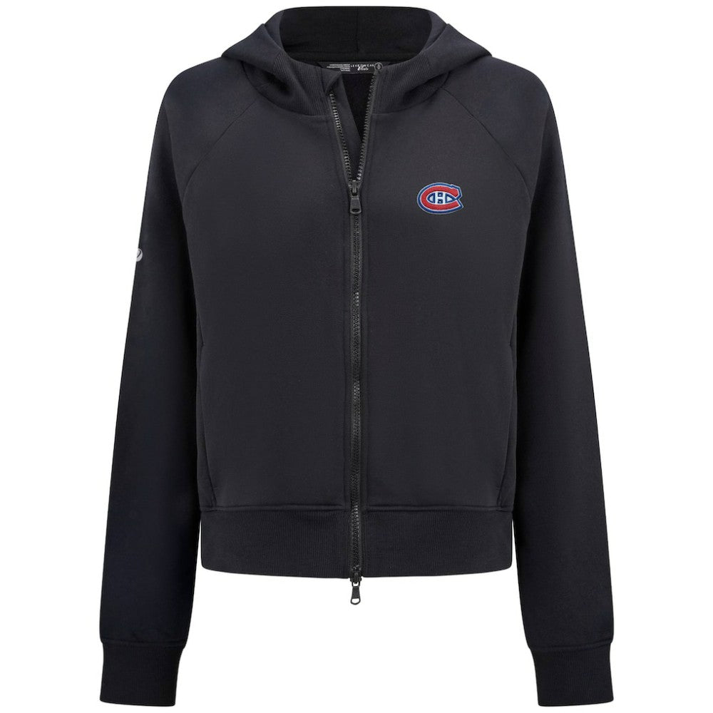 Montreal Canadiens - Levelwear Women's Judd Raglan Full-Zip Hoodie Black