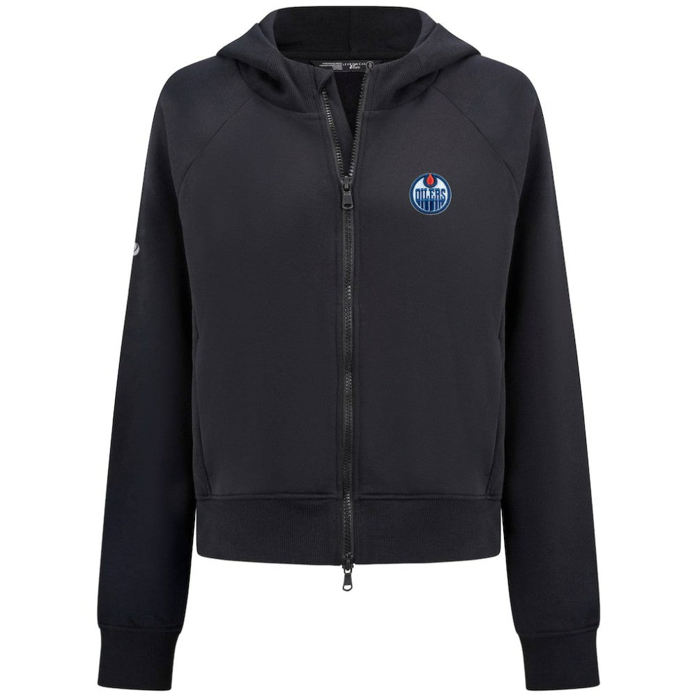 Edmonton Oilers - Levelwear Women's Judd Raglan Full-Zip Hoodie Black