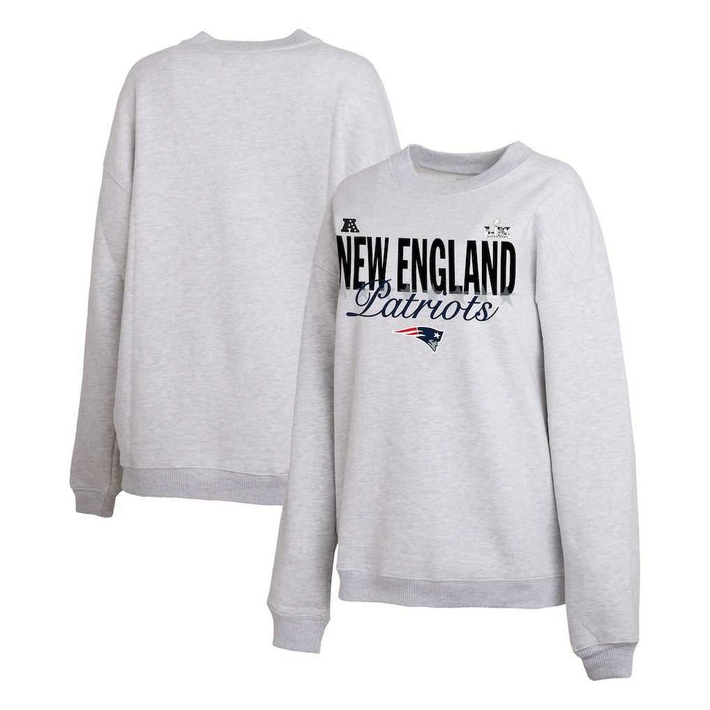 New England Patriots WEAR by Erin Andrews Women's Super Bowl LX Fleece Sweatshirt Gray - NFL