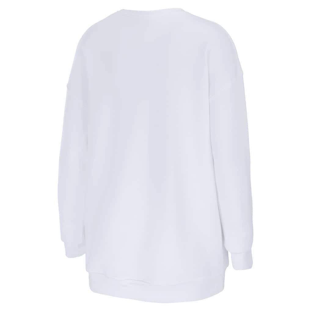 New England Patriots vs. Seattle Seahawks WEAR by Erin Andrews Women's Super Bowl LX Matchup Sweatshirt White - NFL