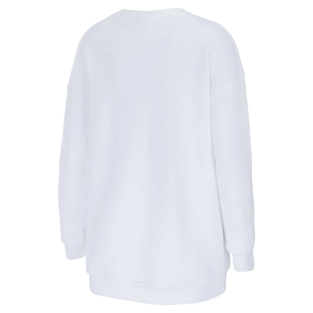 New England Patriots vs. Seattle Seahawks WEAR by Erin Andrews Women's Super Bowl LX Matchup Sweatshirt White - NFL