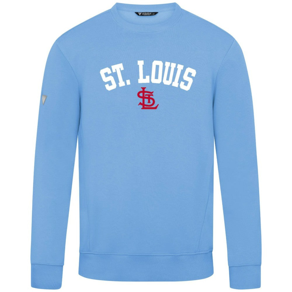St. Louis Cardinals Levelwear Zane Felt Arch Pullover Sweatshirt Lifestyle