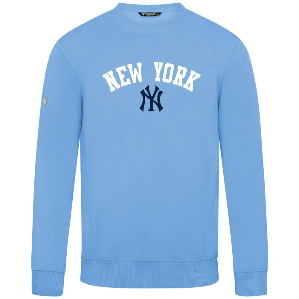 New York Yankees Levelwear Zane Felt Arch Pullover Sweatshirt for sale